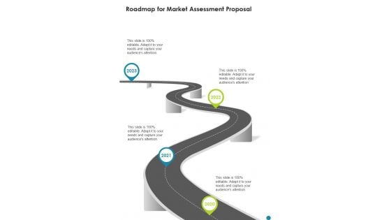 Roadmap For Market Assessment Proposal One Pager Sample Example Document Roadmap For Market Assessment Proposal One Pager Sample Example Document
