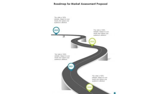 Roadmap For Market Assessment Proposal One Pager Sample Example Document