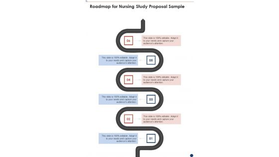 Roadmap For Nursing Study Proposal Sample One Pager Sample Example Document