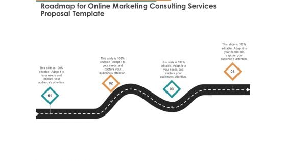 Roadmap For Online Marketing Consulting Services Proposal Template Ppt Icon Portfolio PDF