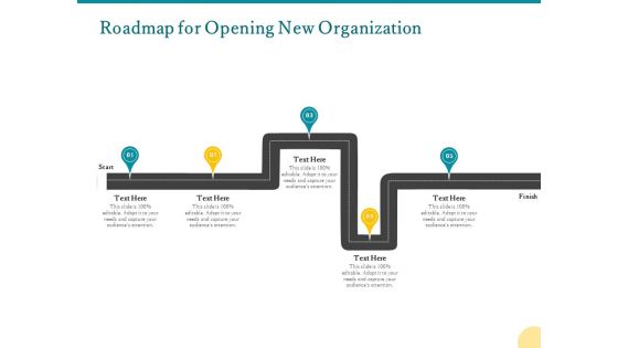 Roadmap For Opening New Organization Ppt PowerPoint Presentation Ideas Deck PDF