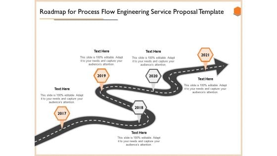 Roadmap For Process Flow Engineering Service Proposal Template Brochure PDF