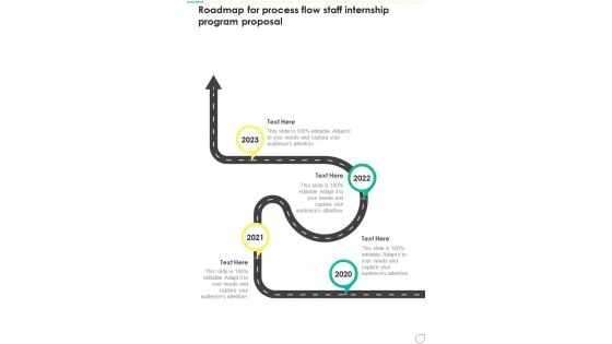 Roadmap For Process Flow Staff Internship Program Proposal One Pager Sample Example Document Roadmap For Process Flow Staff Internship Program Proposal One Pager Sample Example Document