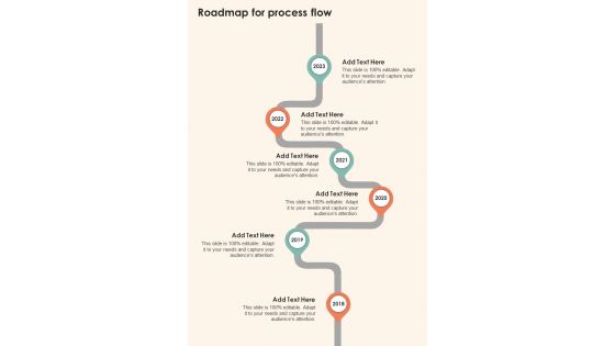 Roadmap For Process Flow Television Commercial Service One Pager Sample Example Document