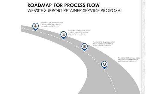 Roadmap For Process Flow Website Support Retainer Service Proposal Ppt PowerPoint Presentation Gallery Slide