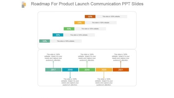 Roadmap For Product Launch Communication Ppt Slides