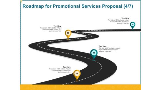 Roadmap For Promotional Services Proposal Four Stage Process Ppt Summary Demonstration PDF