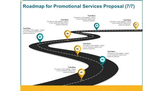 Roadmap For Promotional Services Proposal Ppt Icon Diagrams PDF