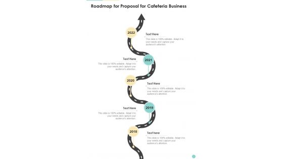 Roadmap For Proposal For Cafeteria Business One Pager Sample Example Document