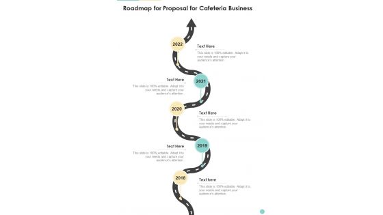Roadmap For Proposal For Cafeteria Business One Pager Sample Example Document Roadmap For Proposal For Cafeteria Business One Pager Sample Example Document