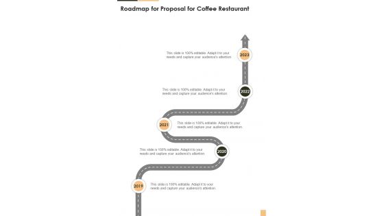 Roadmap For Proposal For Coffee Restaurant One Pager Sample Example Document Roadmap For Proposal For Coffee Restaurant One Pager Sample Example Document