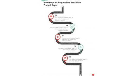 Roadmap For Proposal For Feasibility Project Report One Pager Sample Example Document