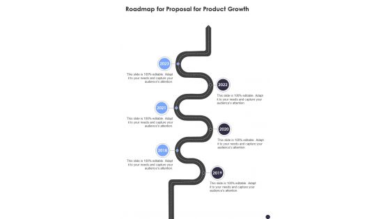 Roadmap For Proposal For Product Growth One Pager Sample Example Document Roadmap For Proposal For Product Growth One Pager Sample Example Document