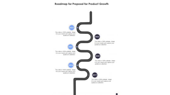 Roadmap For Proposal For Product Growth One Pager Sample Example Document