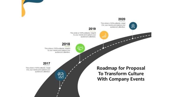 Roadmap For Proposal To Transform Culture With Company Events Ppt Ideas Aids PDF