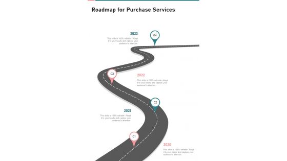 Roadmap For Purchase Services One Pager Sample Example Document Roadmap For Purchase Services One Pager Sample Example Document