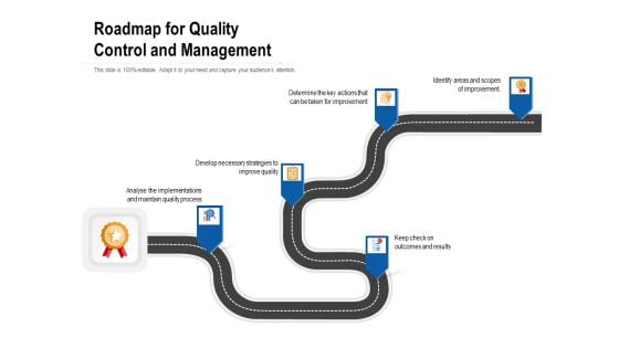Roadmap For Quality Control And Management Ppt PowerPoint Presentation File Examples PDF