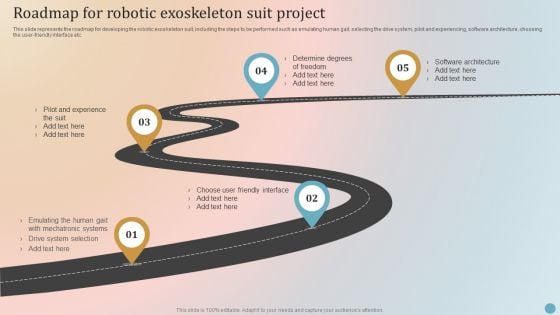 Roadmap For Robotic Exoskeleton Suit Project Introduction PDF
