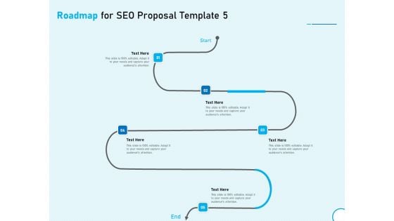 Roadmap For SEO Proposal 5 Step Process Ppt Summary Information PDF