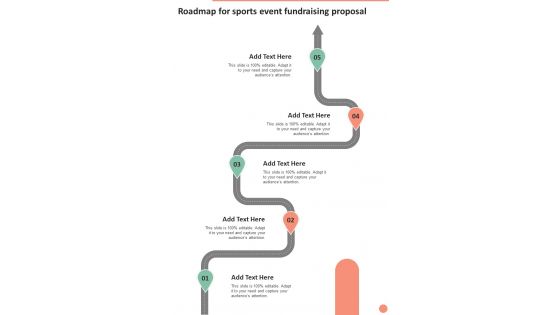 Roadmap For Sports Event Fundraising Proposal One Pager Sample Example Document