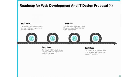 Roadmap For Web Development And IT Design Proposal Four Process Ppt PowerPoint Presentation Pictures Grid PDF