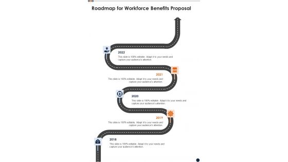 Roadmap For Workforce Benefits Proposal One Pager Sample Example Document