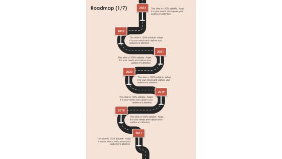Roadmap Historical Fiction Book Proposal One Pager Sample Example Document