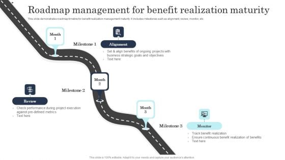 Roadmap Management For Benefit Realization Maturity Designs PDF Roadmap Management For Benefit Realization Maturity Designs PDF