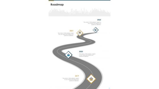 Roadmap Marketing Collaboration Proposal One Pager Sample Example Document