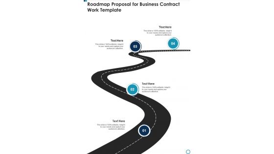 Roadmap Proposal For Business Contract Work Template One Pager Sample Example Document