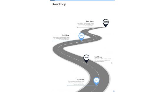 Roadmap Proposal For Data Analysis In Research Project One Pager Sample Example Document