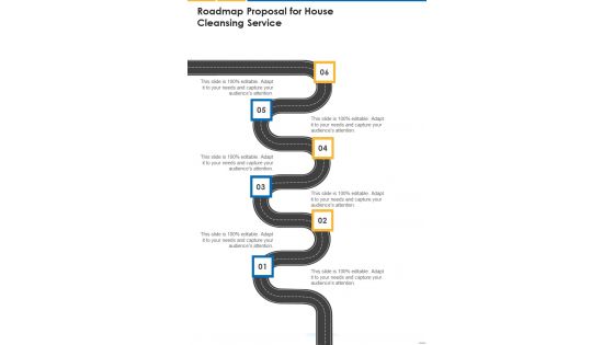 Roadmap Proposal For House Cleansing Service One Pager Sample Example Document