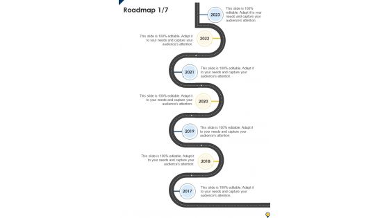 Roadmap Recreational Event Proposal One Pager Sample Example Document