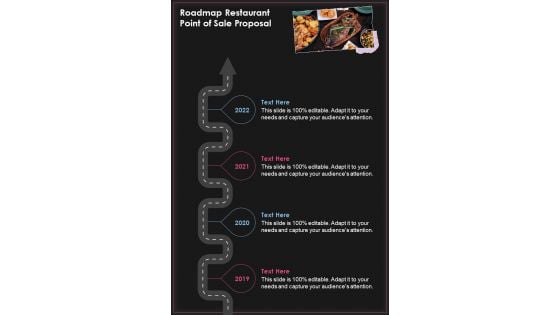 Roadmap Restaurant Point Of Sale Proposal One Pager Sample Example Document