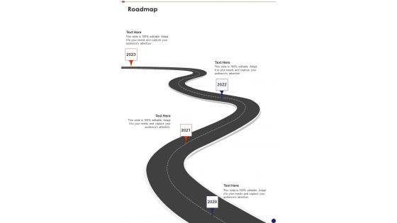 Roadmap Security And Safety System Proposal One Pager Sample Example Document