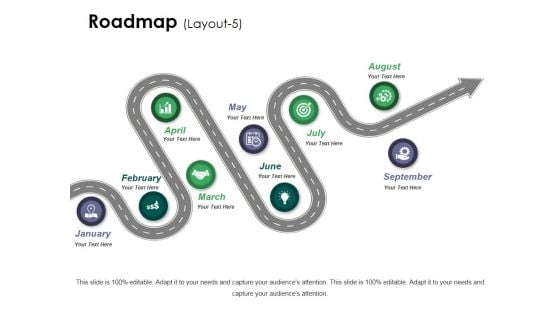 Roadmap Template 5 Ppt PowerPoint Presentation Infographics Show