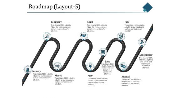Roadmap Template 5 Ppt PowerPoint Presentation Layouts Slides