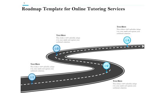 Roadmap Template For Online Tutoring Services Ppt PowerPoint Presentation Professional Picture PDF