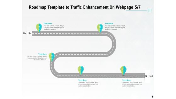 Roadmap Template To Traffic Enhancement On Webpage Five Process Ppt PowerPoint Presentation Icon Format PDF