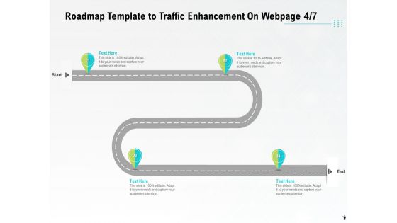 Roadmap Template To Traffic Enhancement On Webpage Four Process Ppt PowerPoint Presentation Inspiration Outfit PDF