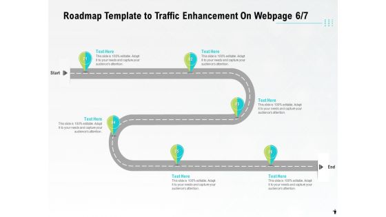 Roadmap Template To Traffic Enhancement On Webpage Six Process Ppt PowerPoint Presentation Model Images PDF