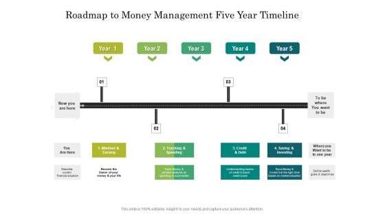 Roadmap To Money Management Five Year Timeline Information