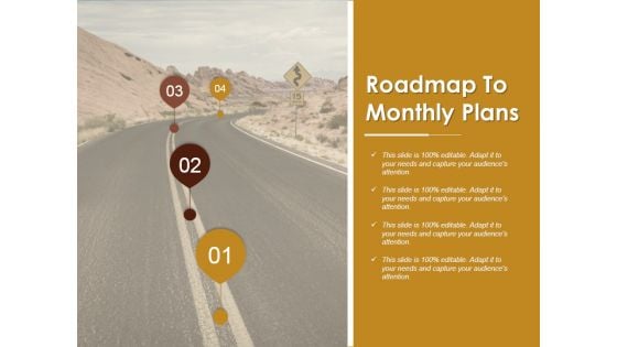 Roadmap To Monthly Plans Ppt PowerPoint Presentation Styles Background Designs