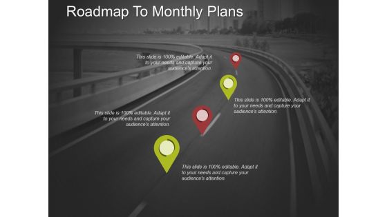 Roadmap To Monthly Plans Ppt PowerPoint Presentation Summary Icon