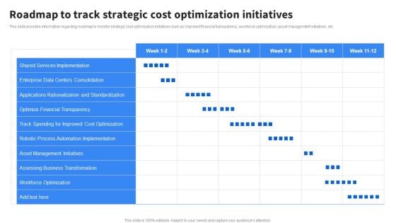 Roadmap To Track Strategic Cost Optimization Initiatives Information PDF