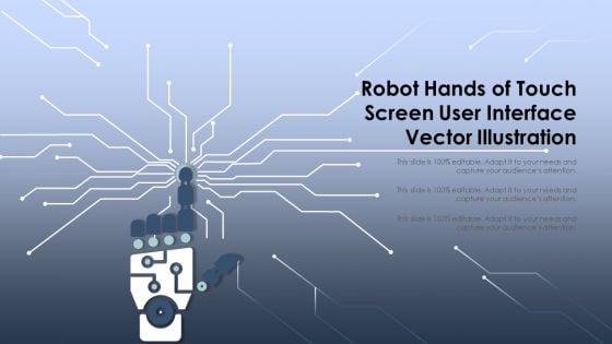 Robot Hands Of Touch Screen User Interface Vector Illustration Ppt Infographic Template Ideas PDF