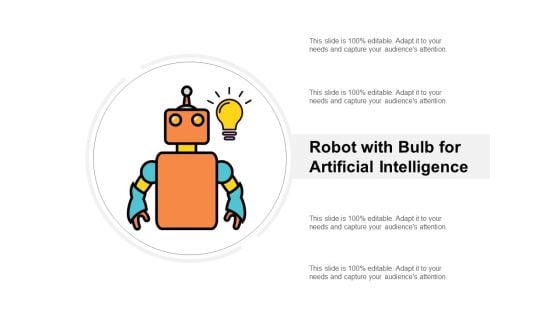 Robot With Bulb For Artificial Intelligence Ppt PowerPoint Presentation Show Backgrounds