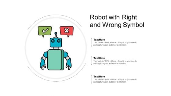 Robot With Right And Wrong Symbol Ppt PowerPoint Presentation Inspiration Show