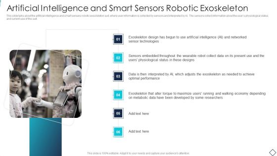 Robotic Armor IT Artificial Intelligence And Smart Sensors Robotic Exoskeleton Structure PDF