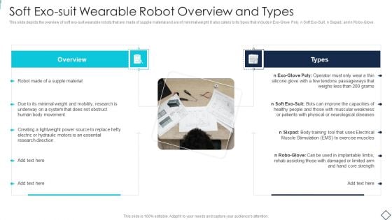 Robotic Armor IT Soft Exo Suit Wearable Robot Overview And Types Sample PDF